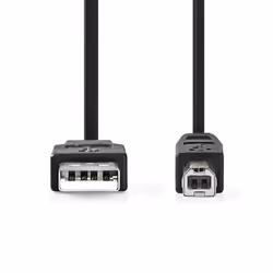 Nedis CCGL61100BK20 câble USB USB 3.2 Gen 1 (3.1 Gen 1) 2 m USB A USB B Noir