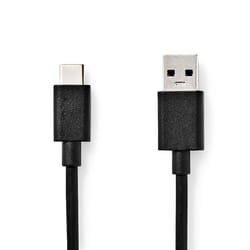 Nedis CCGL61600BK10 câble USB 1 m USB 3.2 Gen 1 (3.1 Gen 1) USB A USB C Noir