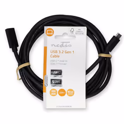 Nedis CCGL64010BK10 câble USB 2 m USB 3.2 Gen 1 (3.1 Gen 1) USB C Noir