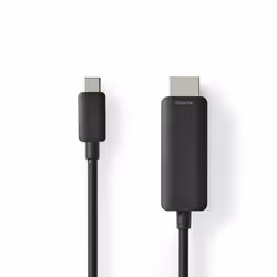 Nedis CCGL64655BK20, 2 m, USB Type-C, HDMI, Mâle, Mâle, Droit