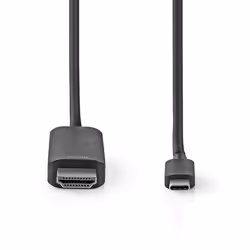 Nedis CCGL64655BK20 câble vidéo et adaptateur 2 m USB Type-C HDMI Noir
