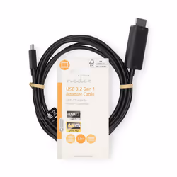 Nedis CCGL64655BK20 câble vidéo et adaptateur 2 m USB Type-C HDMI Noir