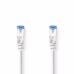Nedis CCGL85330WT05, 0,5 m, Cat6a, S/FTP (S-STP), RJ-45, RJ-45