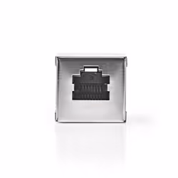 Nedis CCGB89011ME, RJ45, Métallique, Femelle/Femelle, Droit, Métal, Cat6a