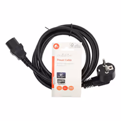 Nedis CEGL10015BK20 câble électrique Noir 2 m Prise d'alimentation type F IEC 320