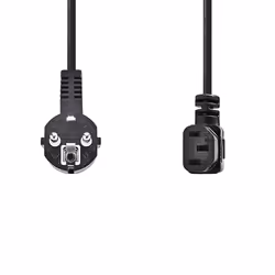 Nedis CEGL10020BK100 câble électrique Noir 10 m Prise d'alimentation type E IEC 320