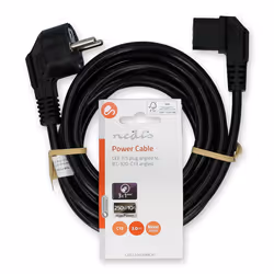 Nedis CEGL10020BK30 câble électrique Noir 3 m CEE7/7 Coupleur C13
