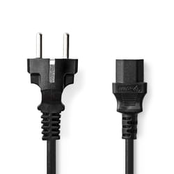 Nedis CEGL10030BK100 câble électrique Noir 10 m Prise d'alimentation type C IEC 320