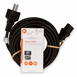 Nedis CEGL10030BK50 câble électrique Noir 5 m CEE7/7 Coupleur C13