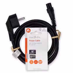 Nedis CEGL10100BK20 câble électrique Noir 2 m Coupleur C5
