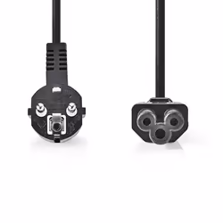 Nedis CEGL10100BK30 câble électrique Noir 3 m Prise d'alimentation type F IEC C5