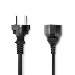 Nedis CEGL10200BK30 câble électrique Noir 3 m Prise d'alimentation type C