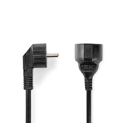 Nedis CEGL10230BK20 câble électrique Noir 2 m Prise d'alimentation type F