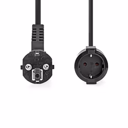 Nedis CEGL10230BK20 câble électrique Noir 2 m Prise d'alimentation type F