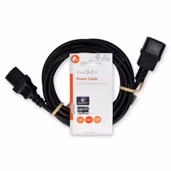 Nedis CEGL10500BK20 câble électrique Noir 2 m Coupleur C14 Coupleur C13