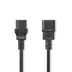 Nedis CEGL10500BK30 câble électrique Noir 2 m Coupleur C14 Coupleur C13