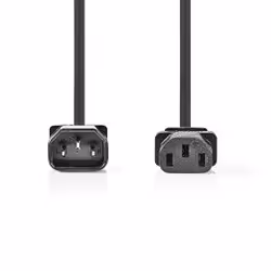 Nedis CEGL10500BK30 câble électrique Noir 2 m Coupleur C14 Coupleur C13