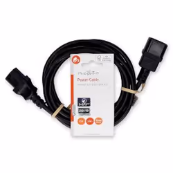 Nedis CEGL10500BK30 câble électrique Noir 2 m Coupleur C14 Coupleur C13