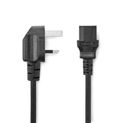 Nedis CEGL11100BK20 câble électrique Noir 2 m Prise d'alimentation type G IEC 320