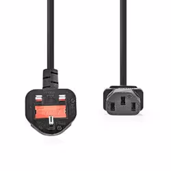 Nedis CEGL11100BK20 câble électrique Noir 2 m Prise d'alimentation type G IEC 320