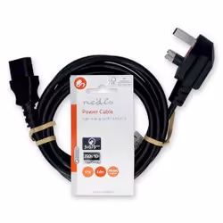 Nedis CEGL11100BK20 câble électrique Noir 2 m Prise d'alimentation type G IEC 320