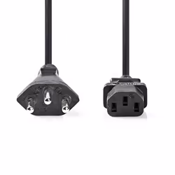 Nedis CEGL11200BK20 câble électrique Noir 2 m IEC 320