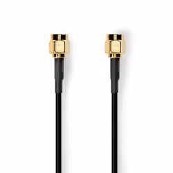 Nedis CSGL02000BK10, 1 m, SMA, SMA, Noir