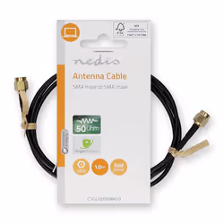 Nedis CSGL02000BK10 câble coaxial 1 m SMA Noir