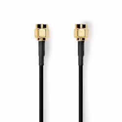 Nedis CSGL02000BK20, 2 m, SMA, IEC, Noir