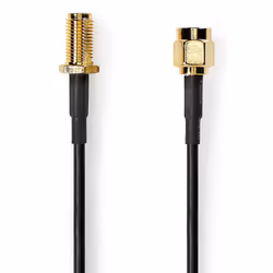 Nedis CSGL02010BK10, 1 m, SMA, SMA, Noir