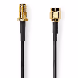 Nedis CSGL02010BK20, 2 m, SMA, SMA, Noir