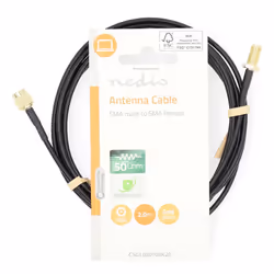 Nedis CSGL02010BK20 câble coaxial 2 m SMA Noir