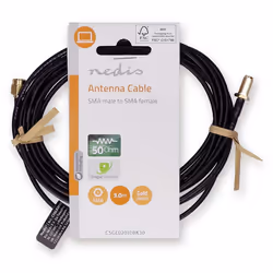 Nedis CSGL02010BK30 câble coaxial 3 m SMA Noir