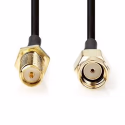 Nedis CSGL02210BK10 câble coaxial 1 m RP-SMA Noir