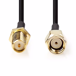 Nedis CSGL02210BK20 câble coaxial 2 m RP-SMA Noir
