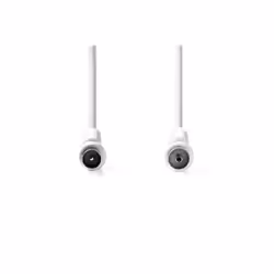 Nedis Coaxkabel | IEC (Coax) Male | IEC (Coax) Female | Vernikkeld | 120 dB | 75 Ohm | Viervoudig Afgeschermd | 1.00 m | Rond ...