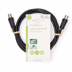 Nedis CSGL40200BK15 câble coaxial 1,5 m IEC Noir