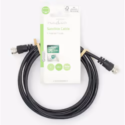 Nedis CSGL41000BK15 câble coaxial 1,5 m Type F Noir