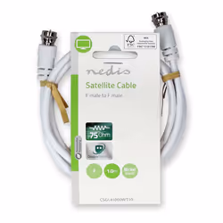 Nedis CSGL41000WT10 câble coaxial 1 m Type F Blanc