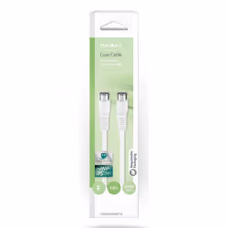 Nedis CSGB41300WT10 câble coaxial 1 m Type F Blanc