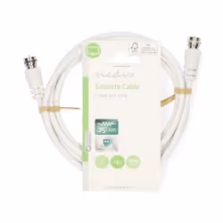 Nedis CSGL41000WT15 câble coaxial 1,5 m Type F Blanc