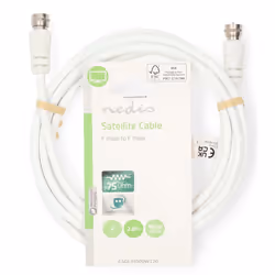 Nedis CSGL41000WT20 câble coaxial 2 m Type F Blanc