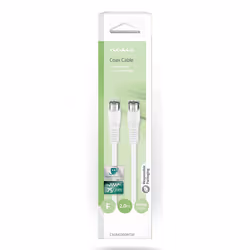 Nedis CSGB41300WT20 câble coaxial 2 m Type F Blanc