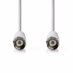 Nedis CSGB41300WT50 câble coaxial 5 m Type F Blanc