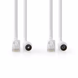 Nedis CSGL4500WT15 câble coaxial 1,5 m IEC Blanc