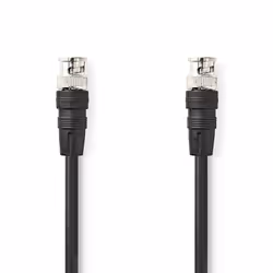 Nedis CVGL01000BK20, 2 m, BNC, BNC, Noir