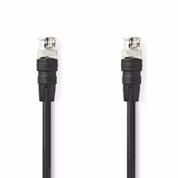 Nedis CVGL01000BK50, 5 m, BNC, BNC, Noir
