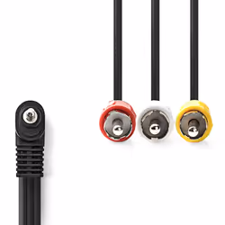 Nedis CVGL22400BK10 câble vidéo et adaptateur 1 m 3 x RCA