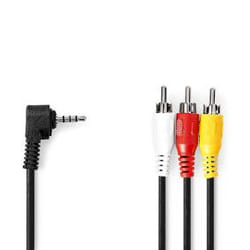 Nedis CVGL22400BK20 câble audio 2 m 3,5mm 3 x RCA Noir