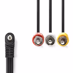 Nedis CVGL22400BK20 câble audio 2 m 3,5mm 3 x RCA Noir